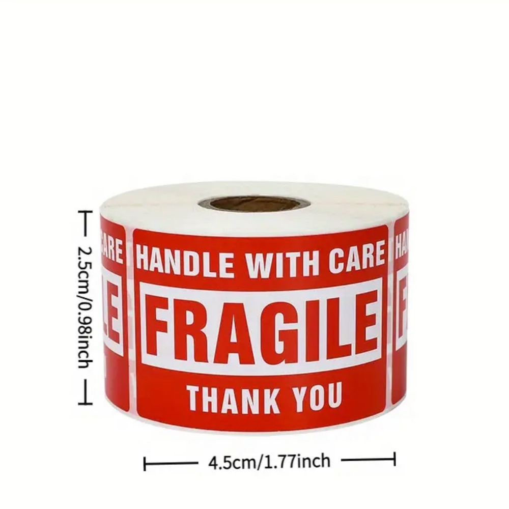 250 pc Roll Fragile- Handle with Care Stickers